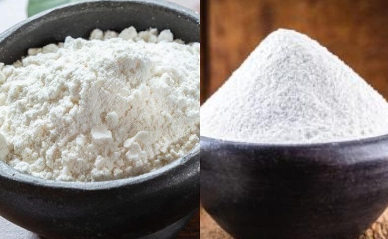 Tapioca starch and tapioca flour