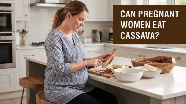 A pregnant lady showing how cassava and pregnancy interact