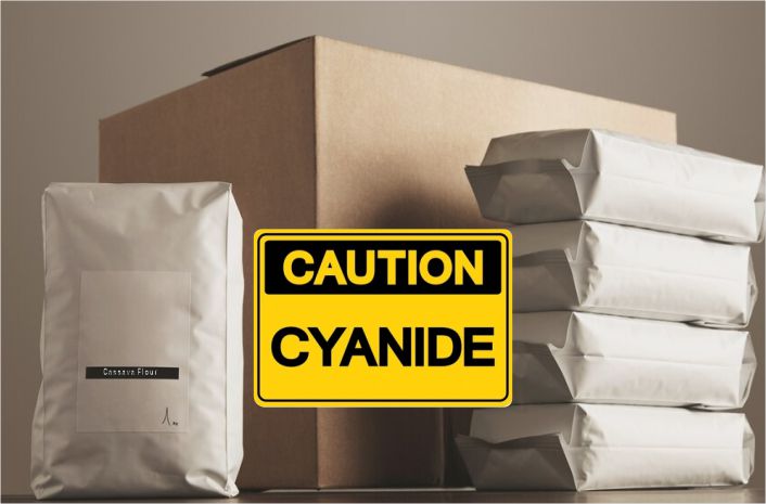 Does cassava flour contain cyanide?