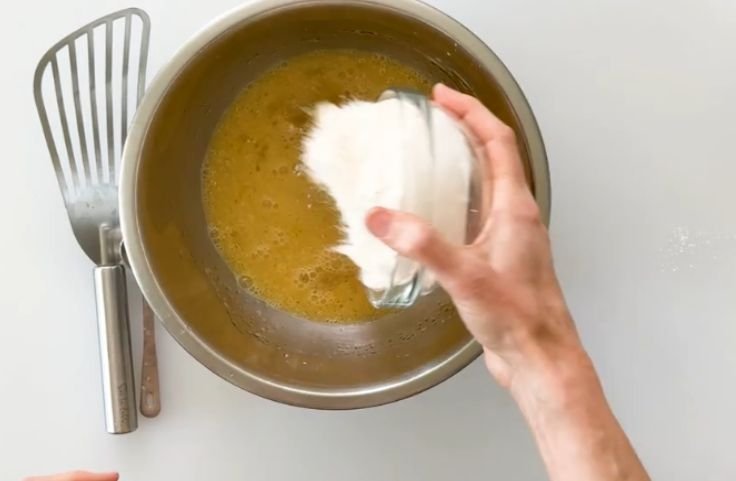 Combining the wet and dry ingredients