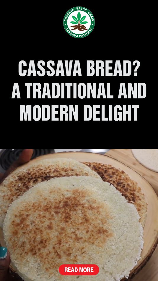 Two pieces of cassava flat bread