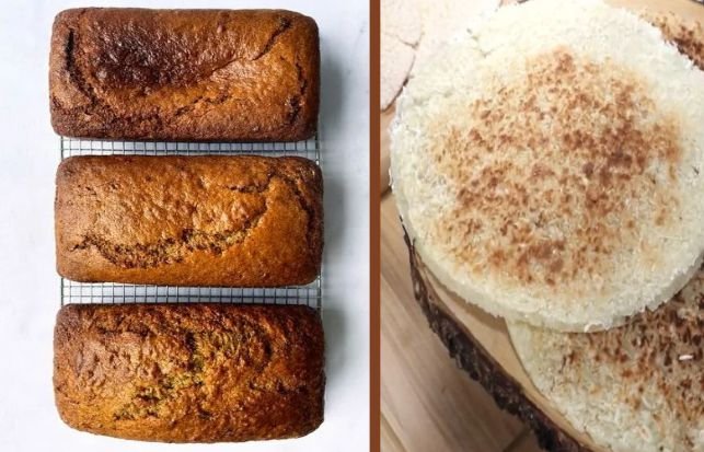 Different types of cassava breads