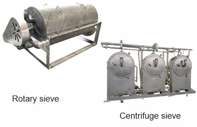 Rotary and centrifuge sieves 