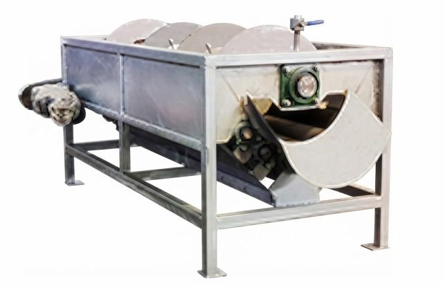 A cassava peeling machine