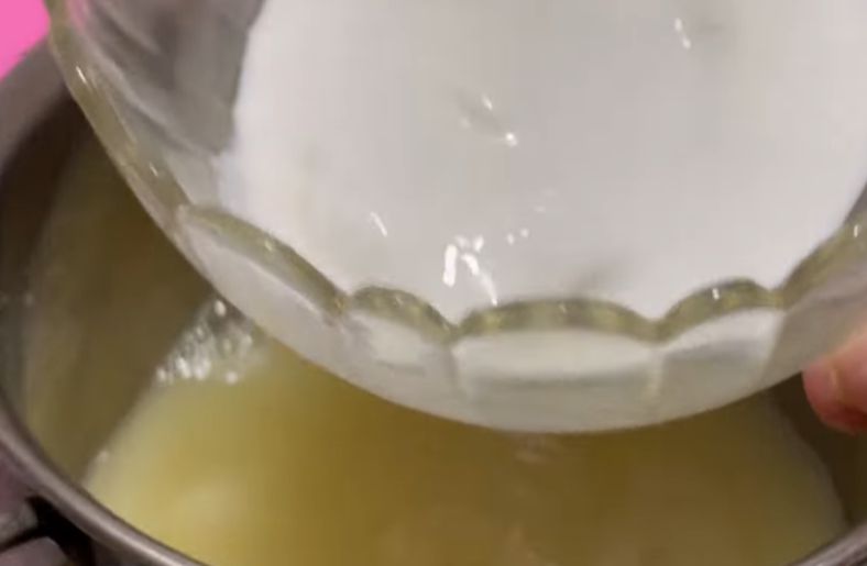 Decanting the water after two hours
