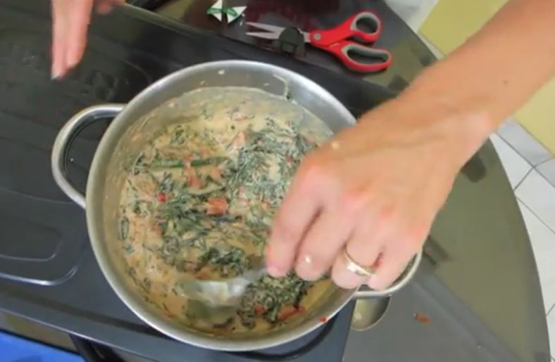 Indonesian Daun Singkong Tumis - Cassava leaves recipe