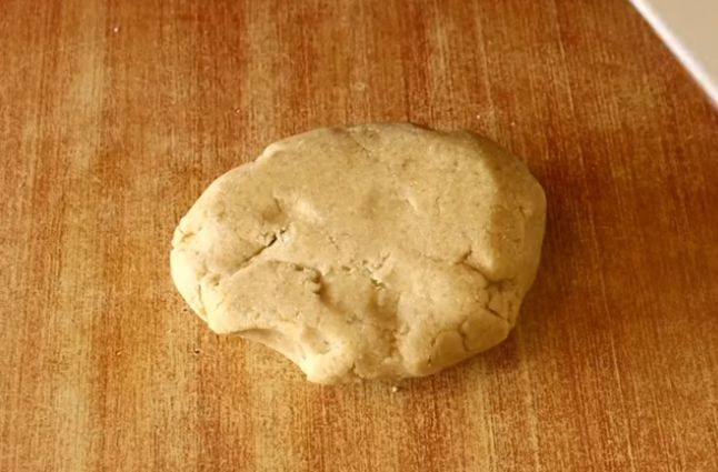Smooth dough formed by mixing wet and dry ingredients