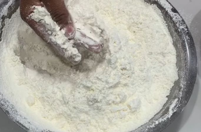 Freshly made Sweet cassava starch