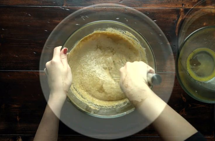 Mixing the wet ingredients