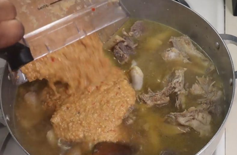 The base for cassava leaves soup