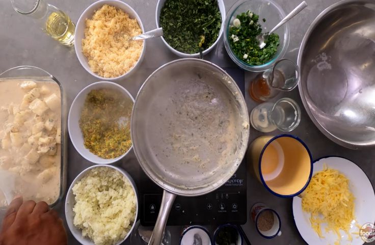 Cassava pie ingredients