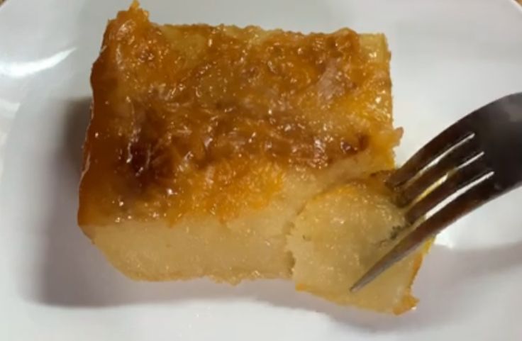 A freshly made cassava pie