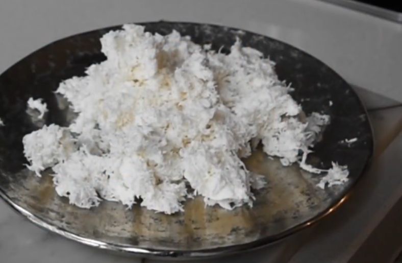 Freshly grated cassava root