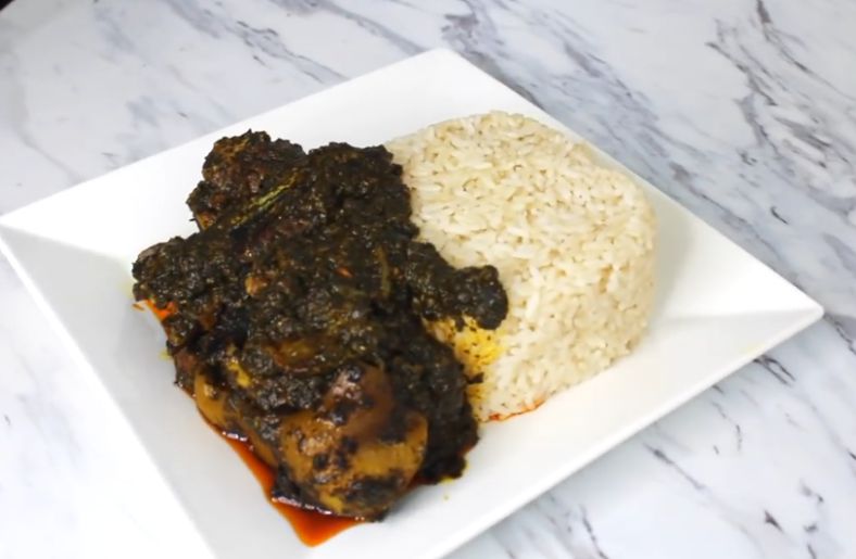Palaver Sauce with Cassava Leaves