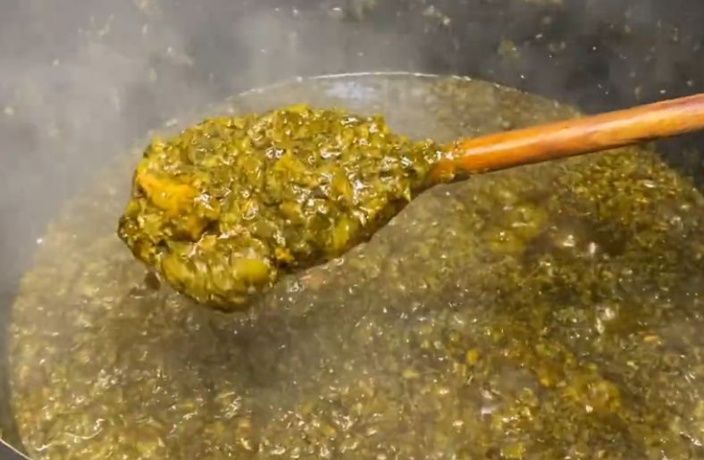 The Congolese pond - cassava leaves recipe