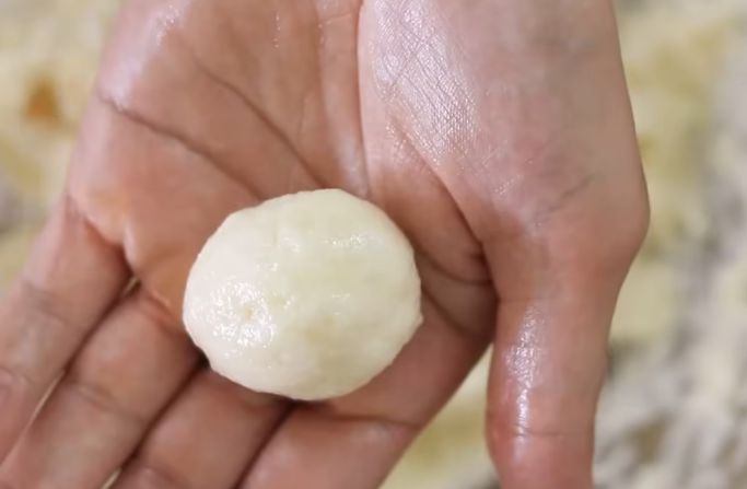 Shaped dough ready for the oven