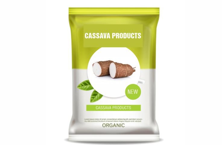 A cassava packaging bag