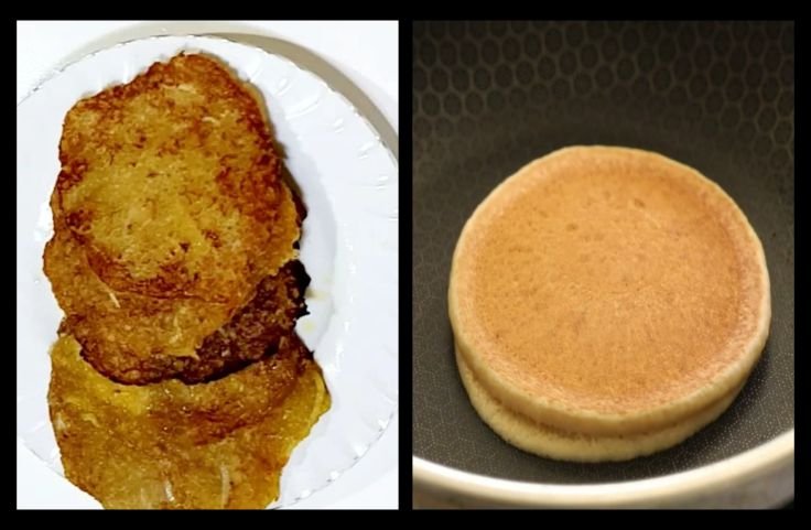 Cassava pancake vs cassava flour pancake - A typical cassava flour pancake and cassava pancake made with grated cassava