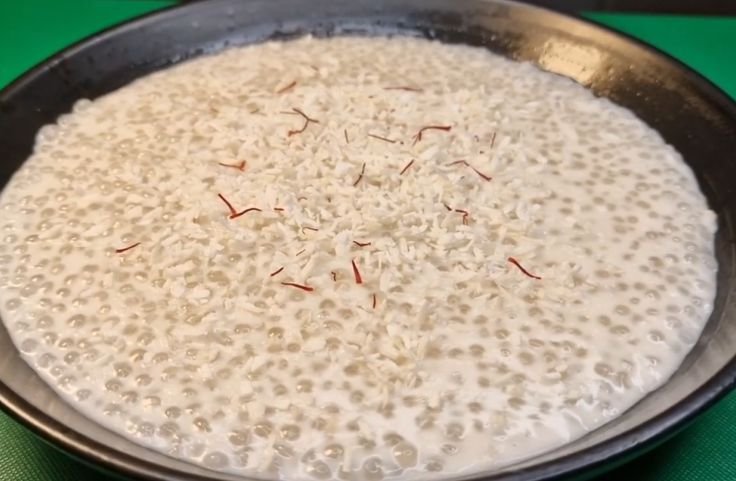 Freshly made Coconut Milk Tapioca Pudding