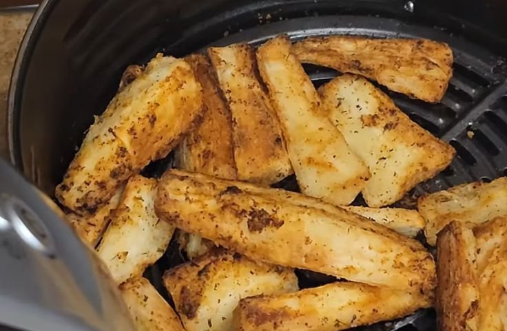 Well-done air fryer cassava fries