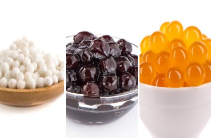 Different kinds of tapioca pearls 