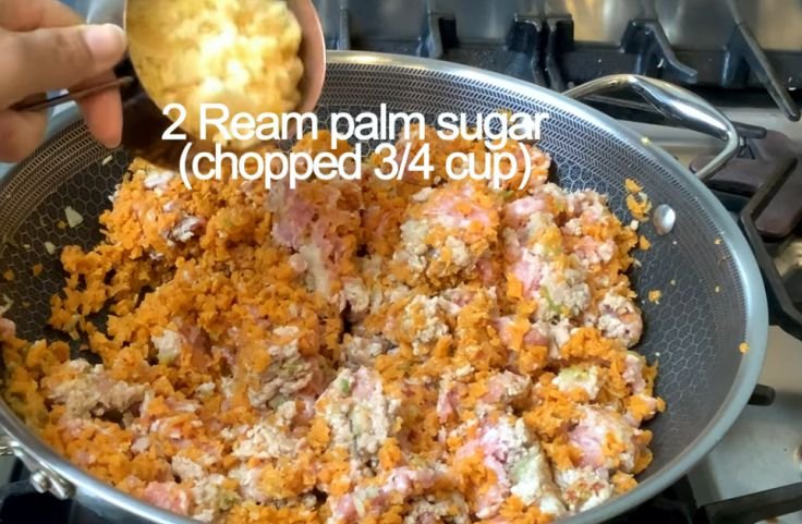 Adding palm sugar