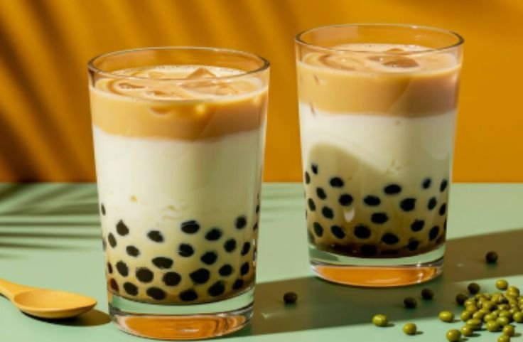 Two glasses of Tapioca Bubble Tea