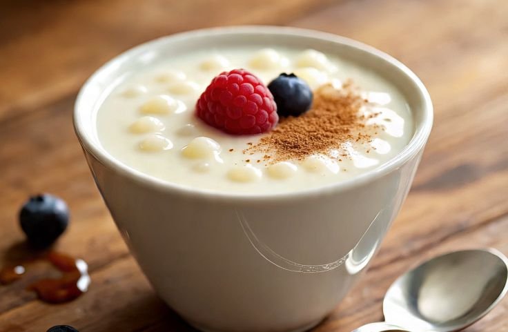 A freshly made bowl of Tapioca Pudding