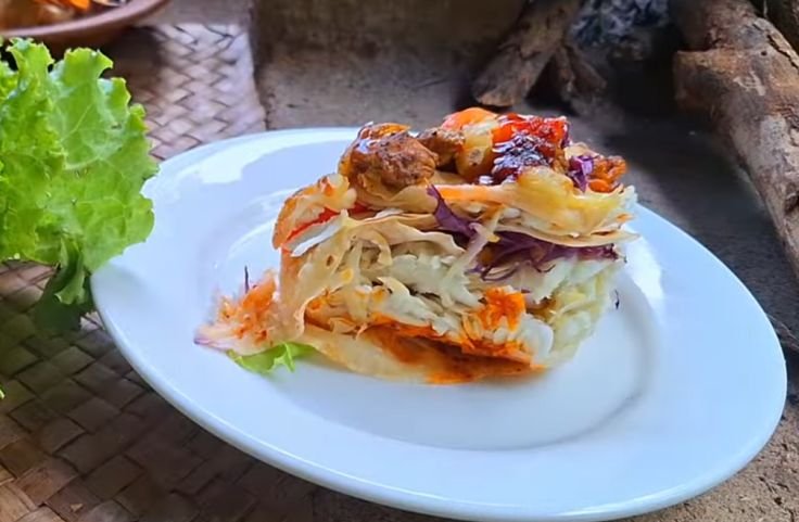 Freshly made cassava lasagna
