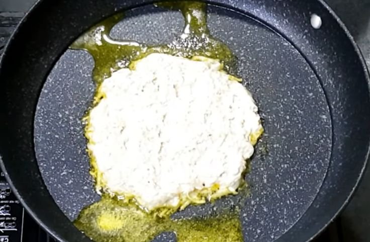 Form a flat shape from the batter