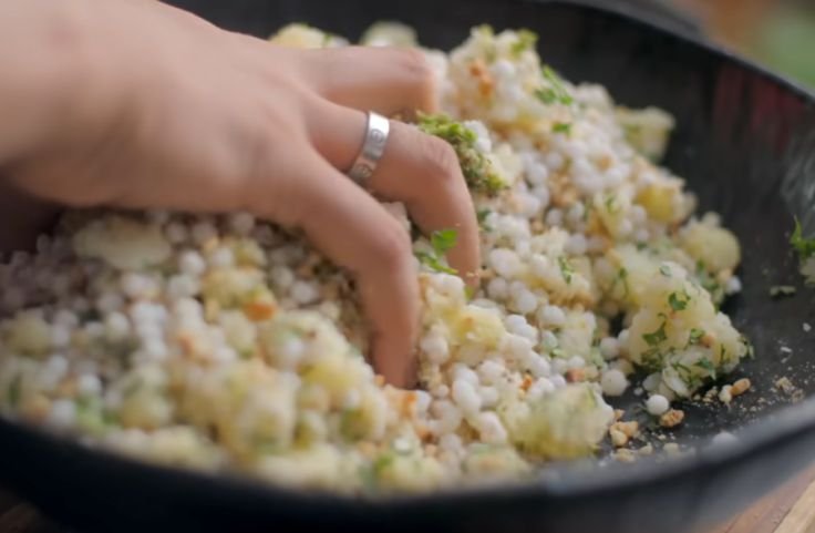 Sabudana vada dough before molding into shapes