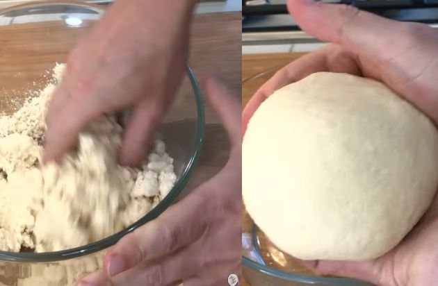 Knead and mould into a big ball