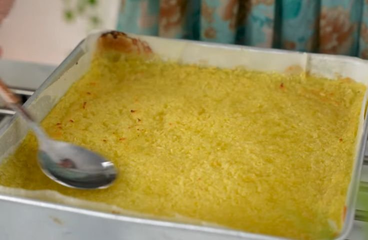 Transfer the pan with the batter into the oven