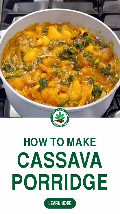 How to make cassava porridge 