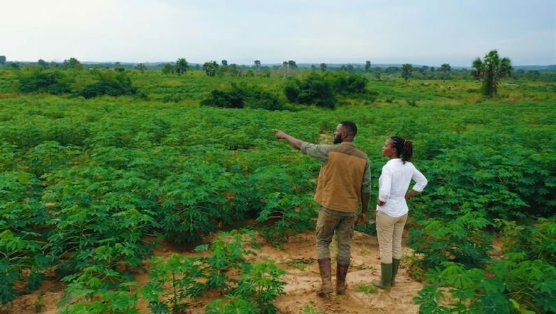 My cousins checking out my village farm