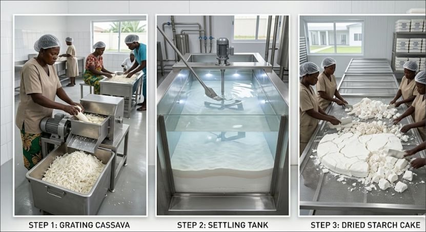 The making of tapioca starch