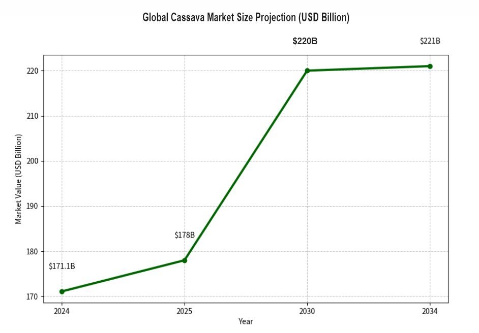 Global cassava market size projection
