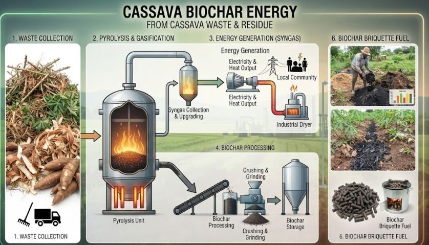 Cassava Biochar energy generation