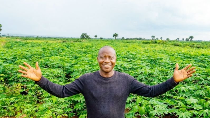 Me, Chimeremeze Emeh at my cassava farm
